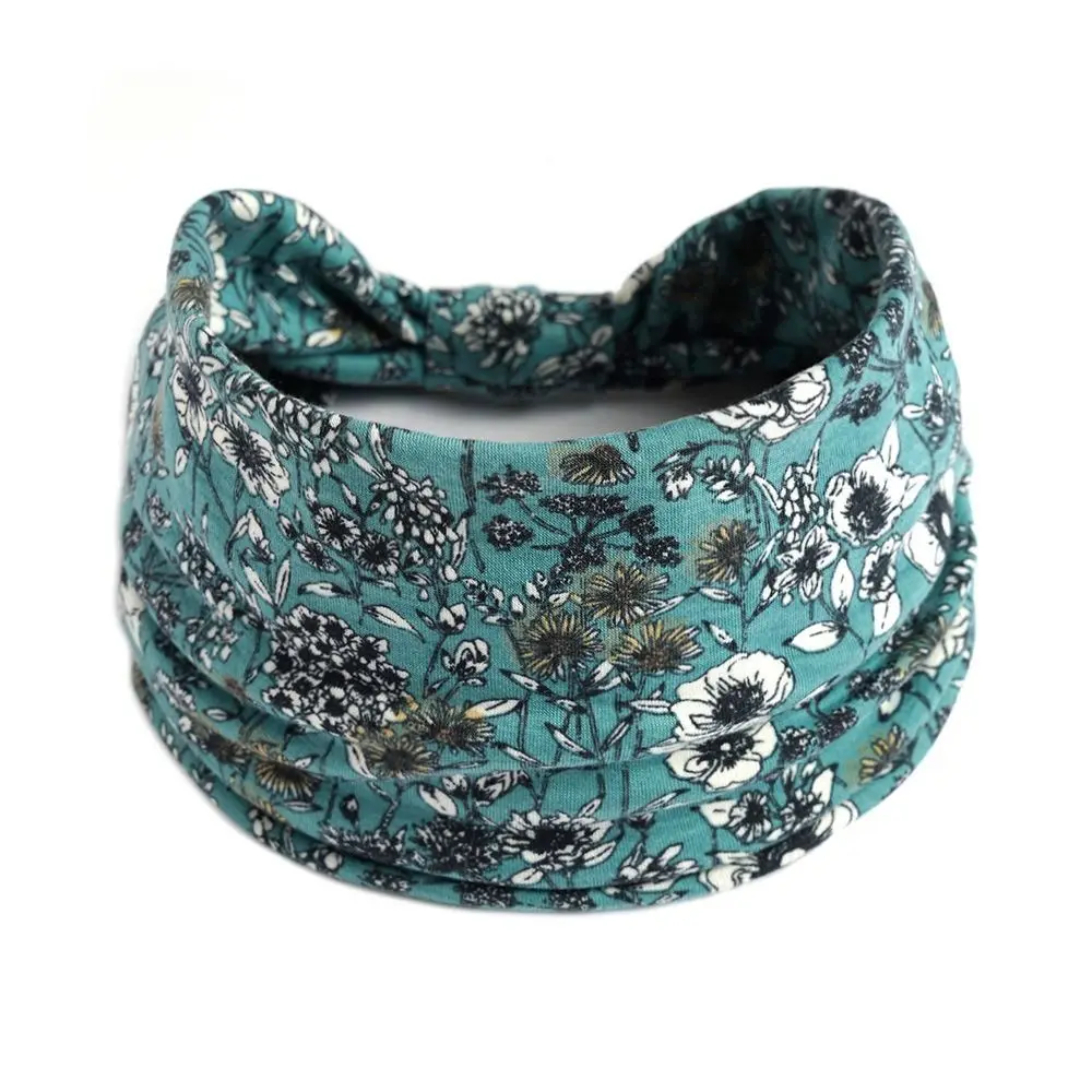 Bohemian Wide Knot Cotton Stretch Yoga Hairband