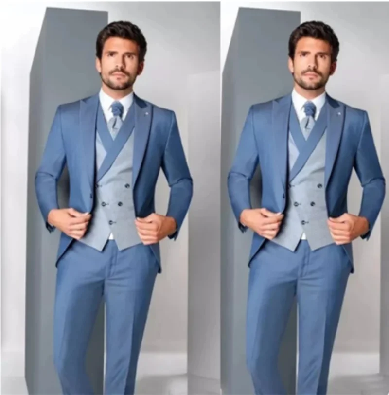 

Индивидуальный мужской костюм смокинг для жениха с пиковыми лацканами пиджак блейзеры костюм на Хэллоуин элегантный мужской костюм для свадьбы 5110