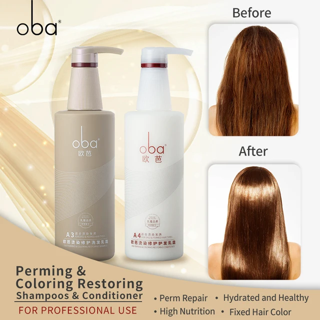 Oba Perm Repair Shampoo & Conditioner Sets Dyeing Damage Hair Care Gloss Intense Nourishing