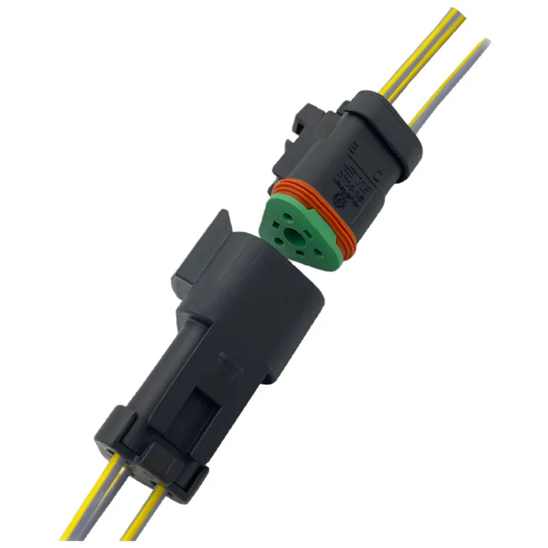 Engineering machinery excavator solenoid valve wiring harness plug DT04-2P automotive waterproof connector DT06-2SE005