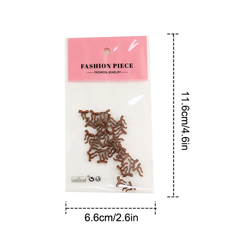 50Pcs 3D Resin Ribbon Bow Nail Charms Flatback Butterfly Bowknot Nail Art Parts DIY Manicure Jewelry Accessories
