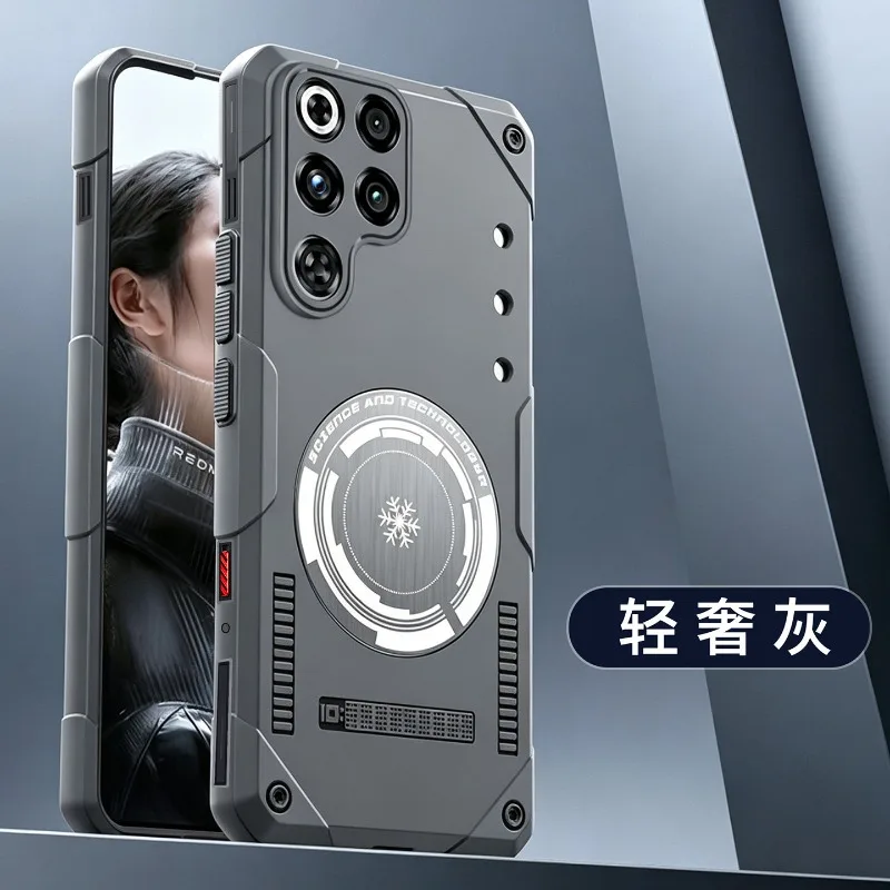 Magnetic Heat Sink Shockproof Bumper Phone Case