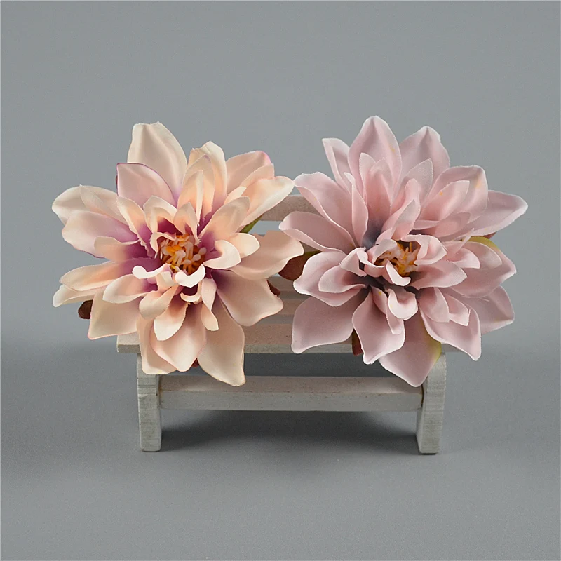 5Pcs 8CM 10Colors Silk Epiphyllum Artificial Flowers Heads DIY Bridal