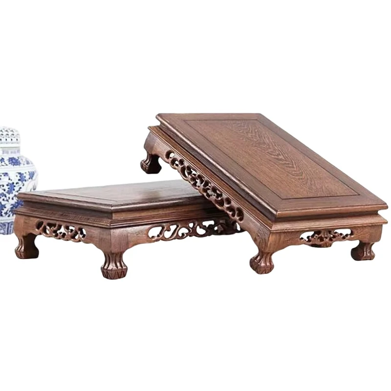 Supporto per Piante in Legno Miniatura, Espositore per Vasi e Figurine, Base per Fiori e Bonsai Supporto per tornio a legno - immagine 5