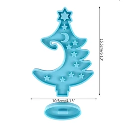 Festive Ornament Silicone Mold for DIY Christmas Tree Photo Frame & Craft Gift Making (Tree - 01)
