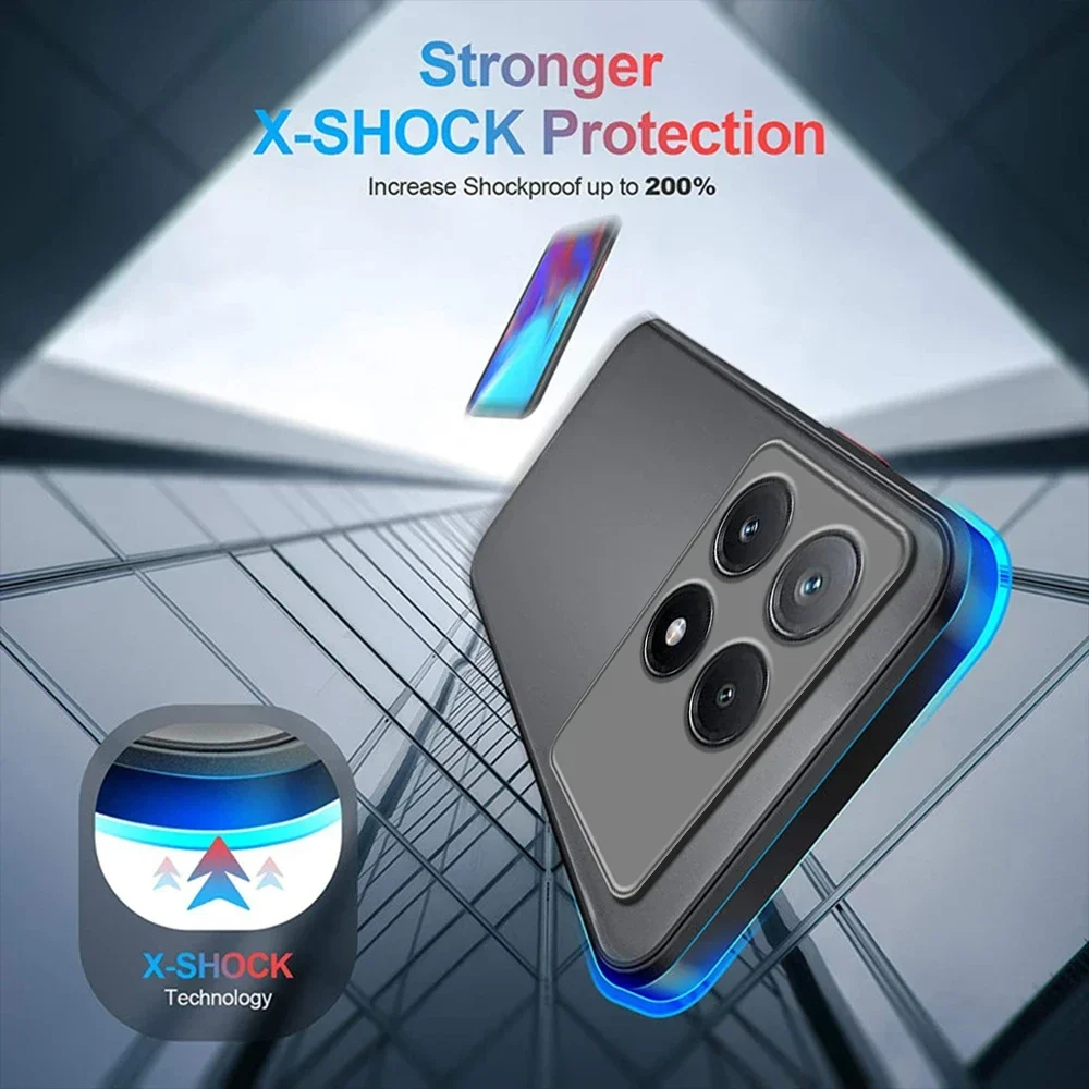 Shockproof Armor Matte Case with Soft Bumper and Hard Cover