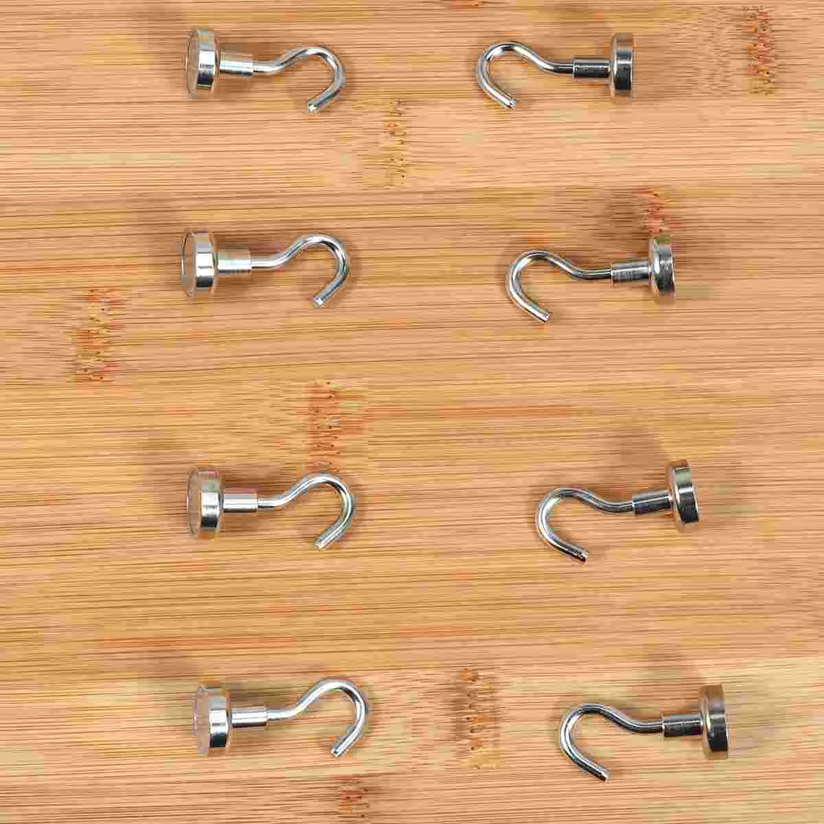 

8 Pcs NdFeB Magnets Hook Circular Hanger Hooks Wall Holder Magnetic Hanging Sucker