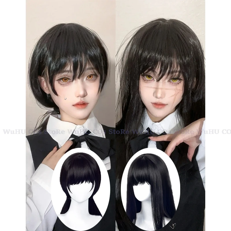 Costume Anime Man Cosplay Mitaka Asa Cosplay Two Styles Heat Black Long Chainsaw Parrucche Cos War Demon Cosplay Uniforme Scolastica Jk