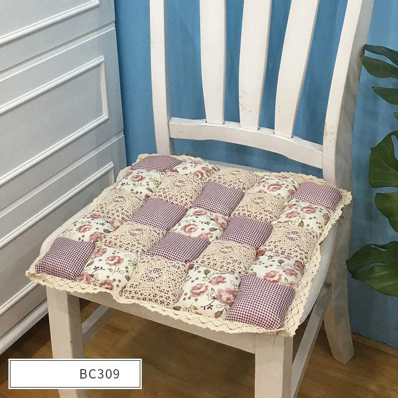 

Утолщенный стул в пасторальном стиле для офиса, подставка под кресло для сидения в виде сидения с цветочным орнаментом для гостиной