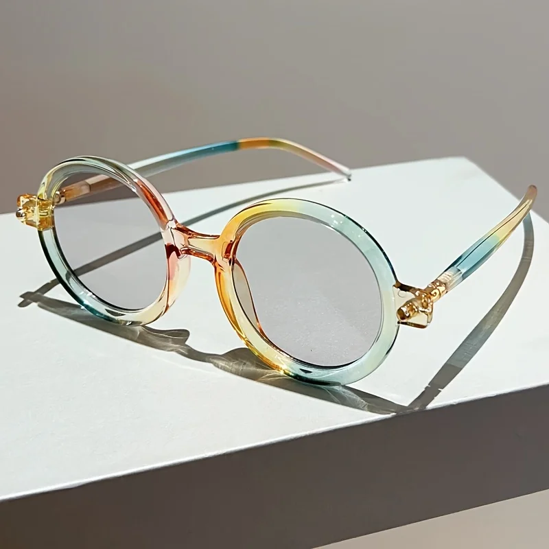 2pcs-Men Women Fashion Round Glasses Vintage Sun Glasses High Quality