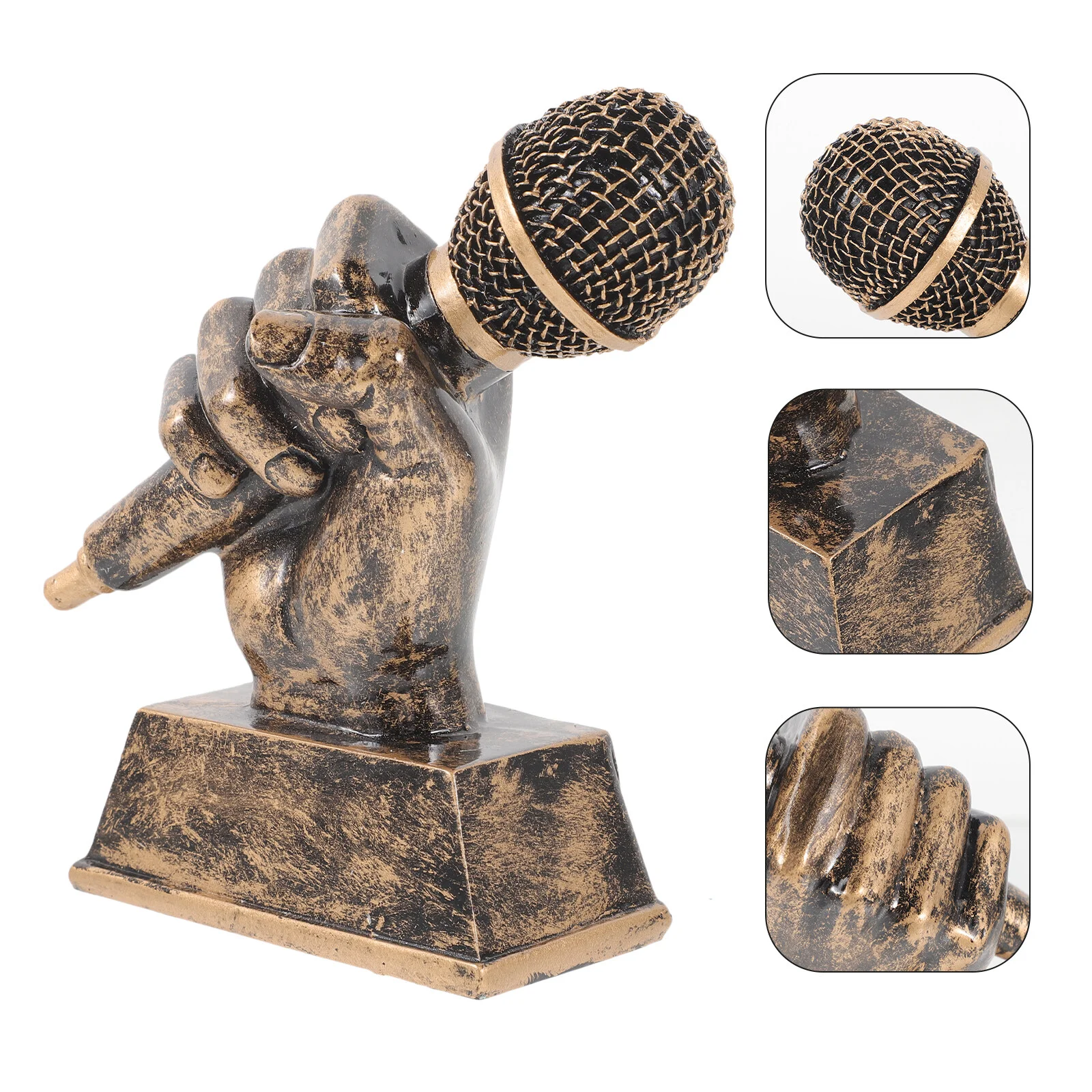

Sports Decors Trophies Silver Singer Trophy Appreciation Gift Dance Trophy Mic Trophy Singing Award Trophy Karaoke Competitions