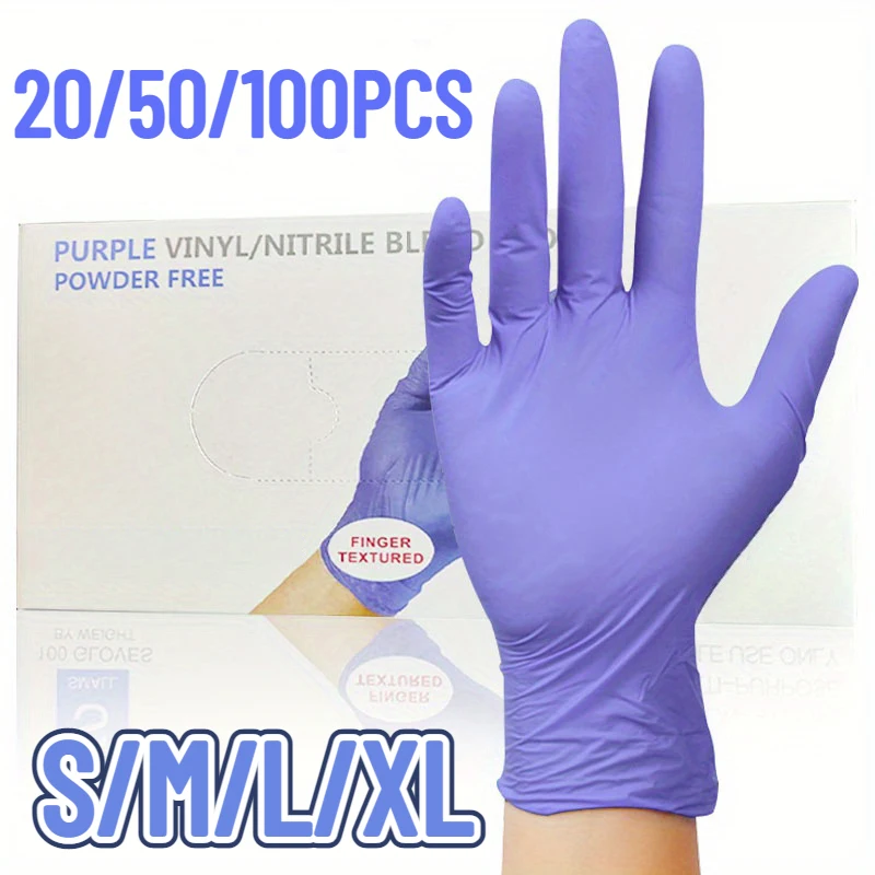 Purple Disposable Nitrile Gloves 100/50/20PCS for disposable gloves,nitrile gloves,dishwashing gloves,cleaning gloves