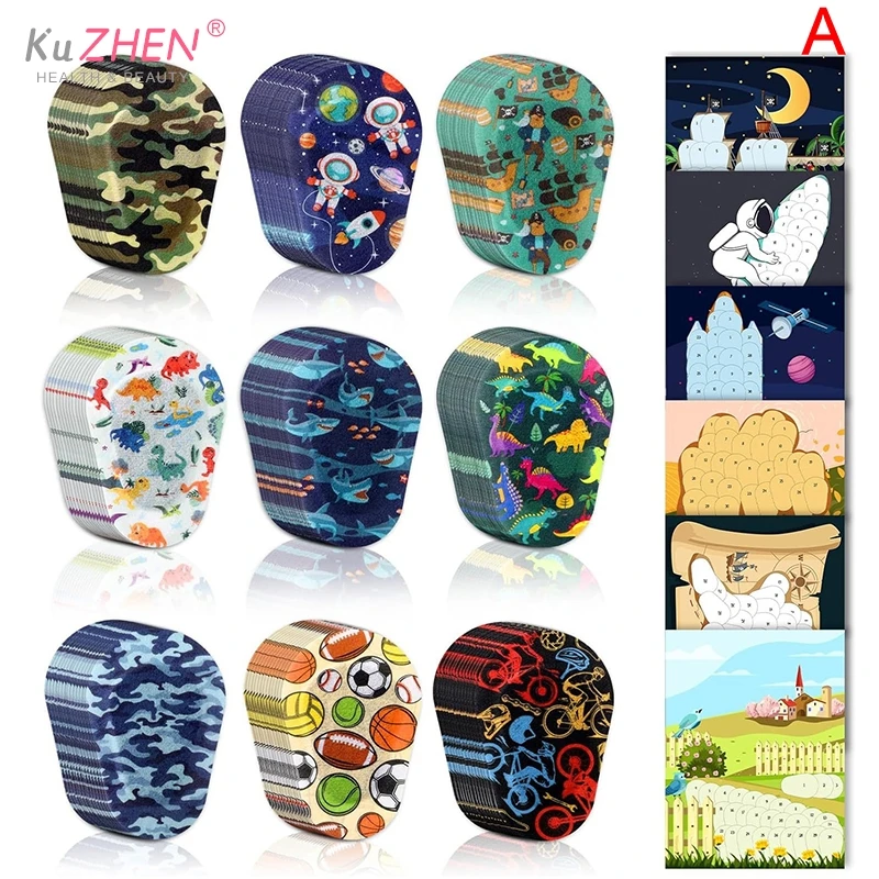 8/9Pcs Cartoon Lazy Eye Patch Adhesive Nonwovens Eye Patches Bandage For Kids Girls Boys For Amblyopia Lazy Eye Protect Eyesight 6