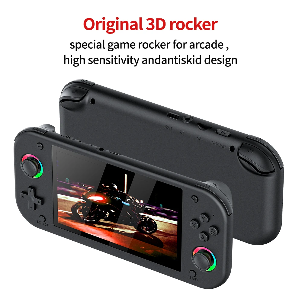 M26 Handheld Game Console with 5.1 IPS Screen Portable Retro Gaming System for PSP Players Linux Emelec Support 30+simulators