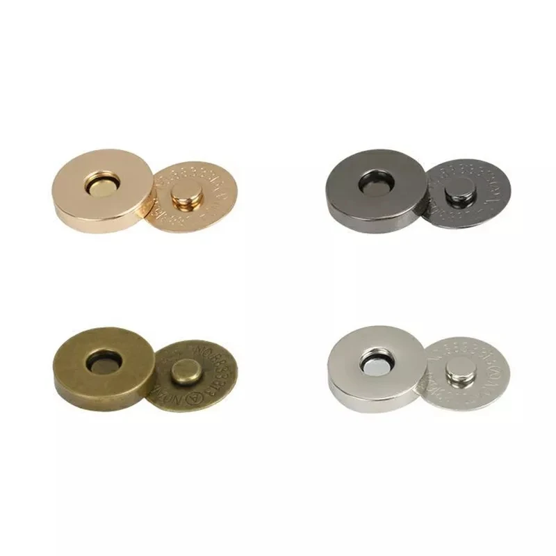 10 Sets Wallet Button Rivet 14 / 18 mm Bags Metal snaps Environmental Clasps Thickening Magnetic Automatic Adsorption Buckle 5