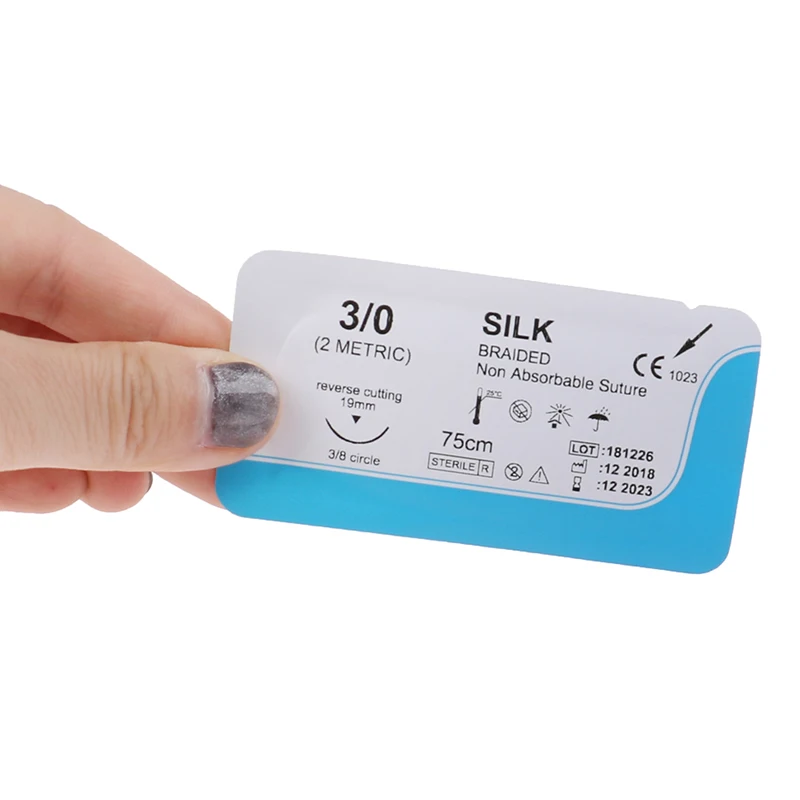 12 Teile/satz 2.0/3.0/4,0 Dental Chirurgische Nadel Seide Medizinische Gewinde Naht Chirurgische Praxis Kit – Detail 16
