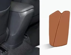 Deluxe Car Rear Armrest Protective Cover - Microfiber Leather Anti - Kick Pad Accessory (GRAY)
