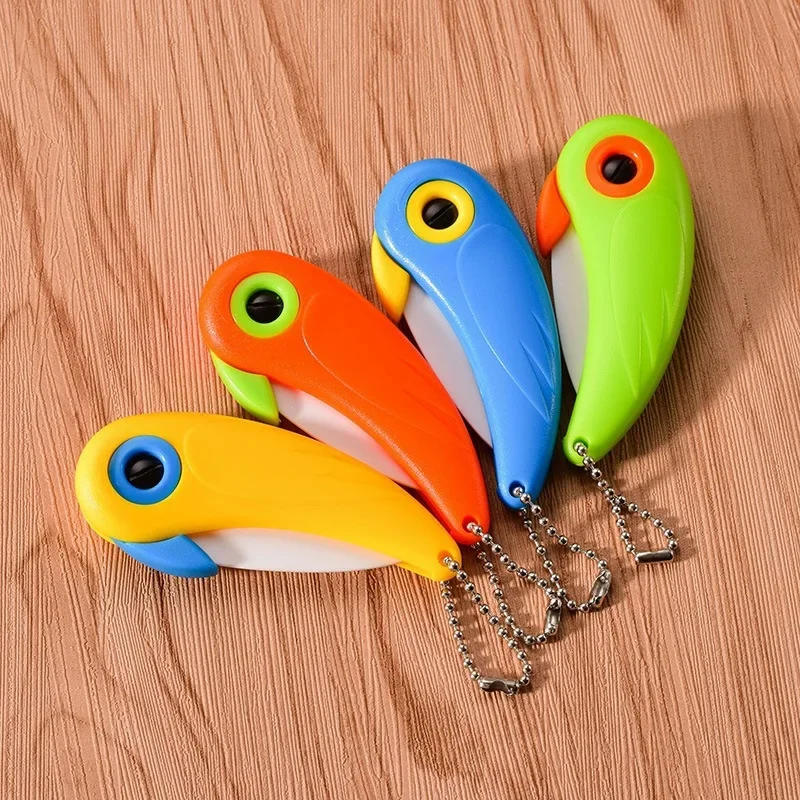 1PC Portable Fold Ceramic Knife Mini Vegetable Kitchen Cutter Peeler Multifunctional Bird Picnic Lunch Cut Slice Fruit Cutlery