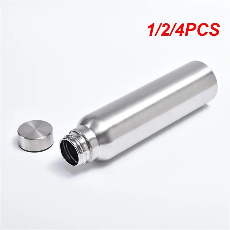 

1/2/4PCS Discounts Hot! Portable Stainless Steel Single Wall Large Capacity Water Bottle Outdoor Supply