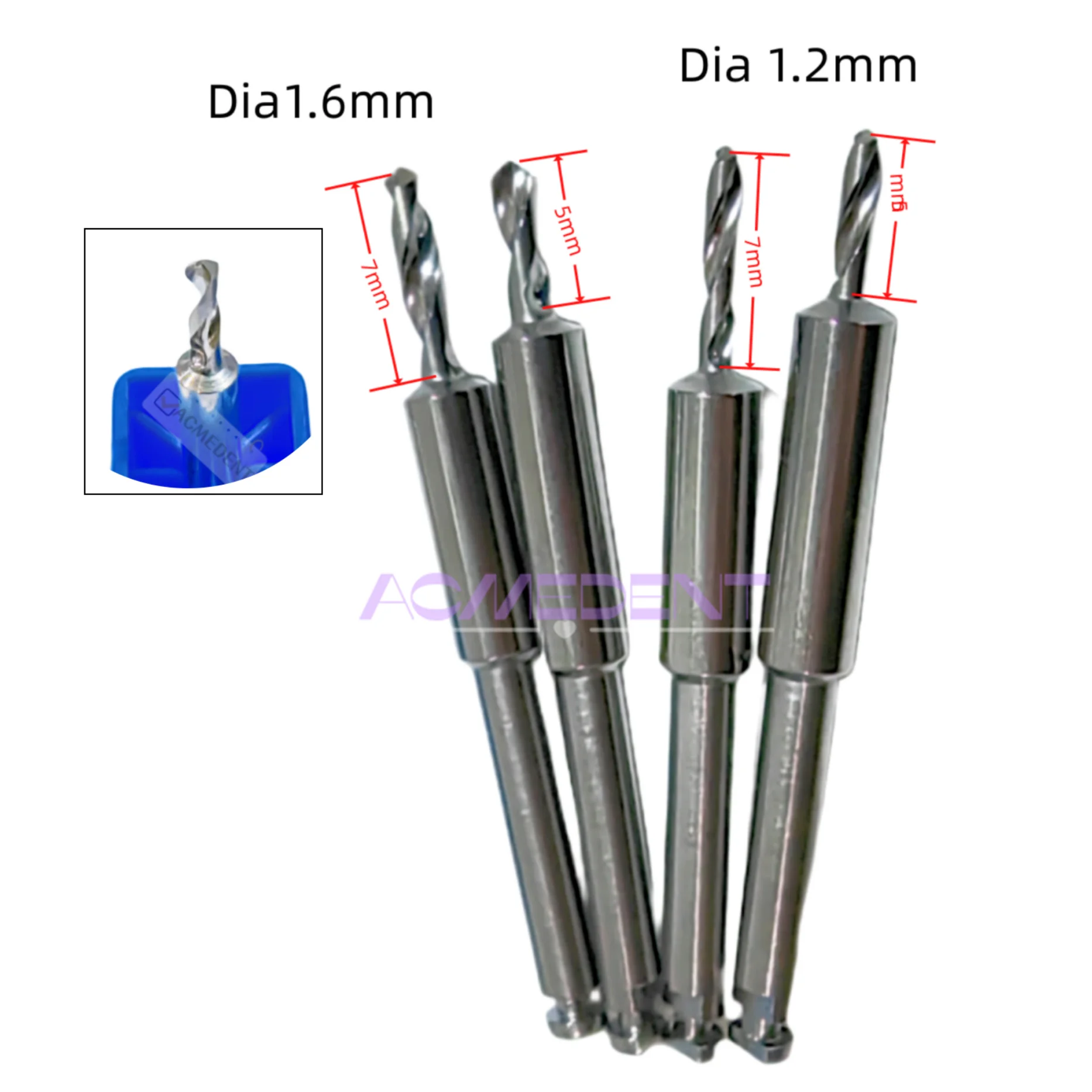 

1~10pcs Dental Pre-Hole Drilling Guide Tool Depth Prebored Hole Implant Drills Fit Location Center Drills