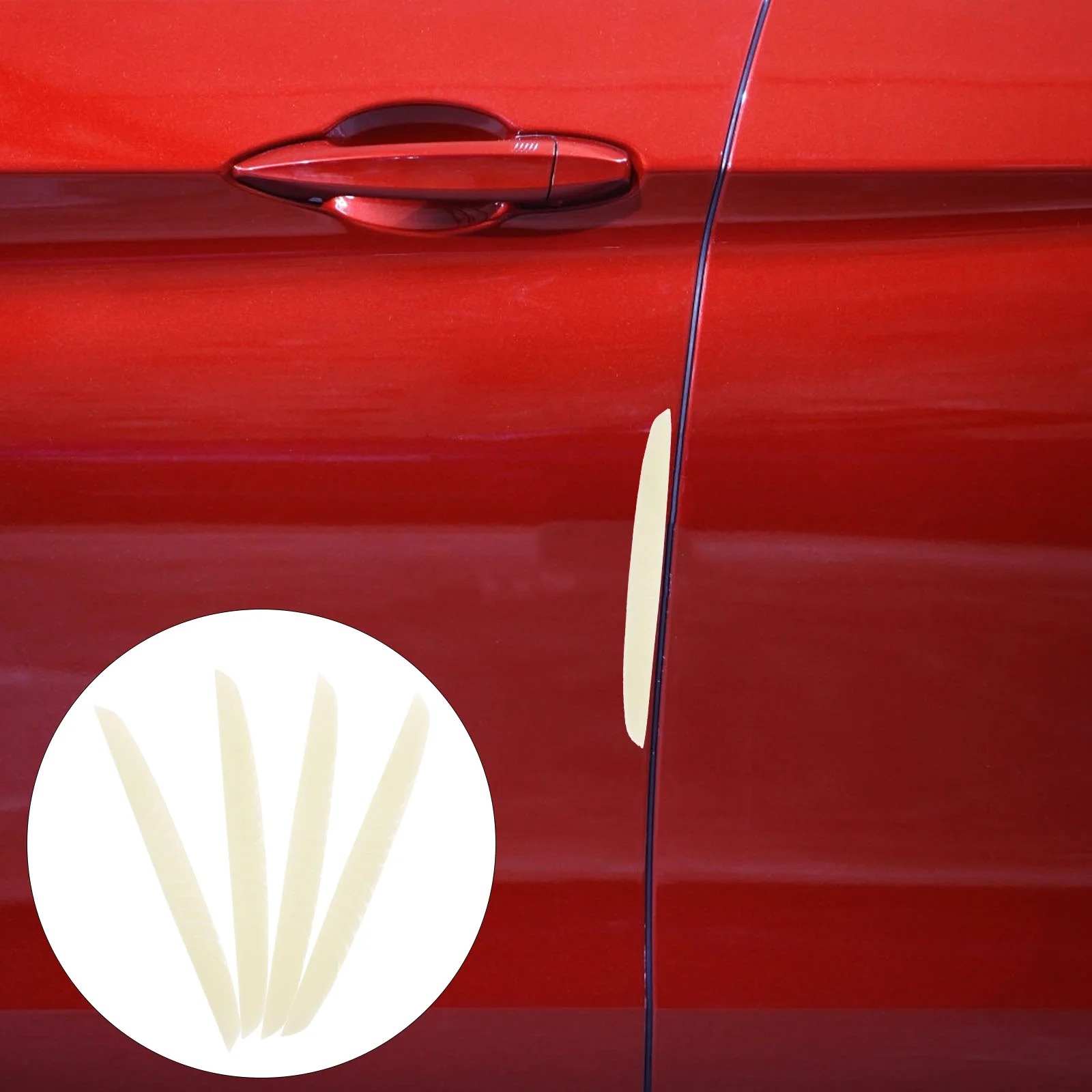 

4 шт., светящиеся в темноте наклейки на бампер автомобильных дверей