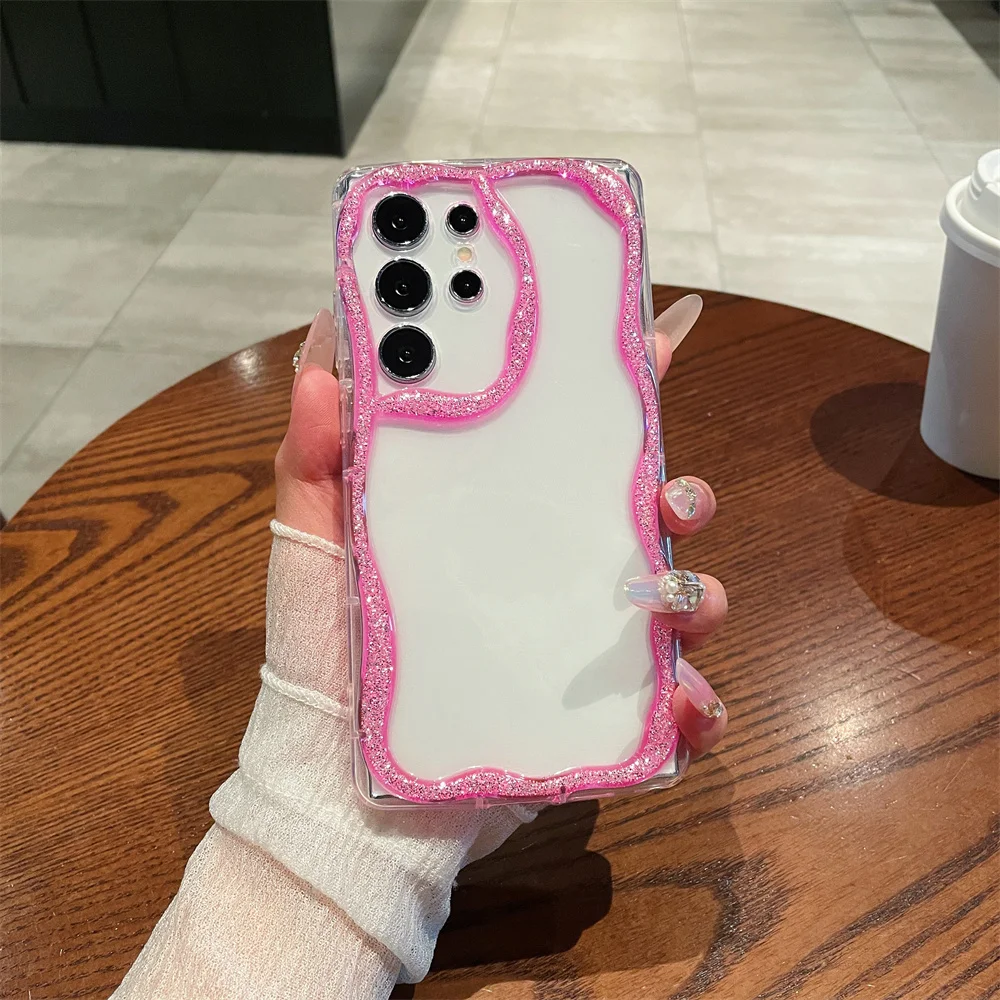 Luxury Glitter Wave Soft Tpu Phone Case For Samsung Galaxy Series_voghion.com