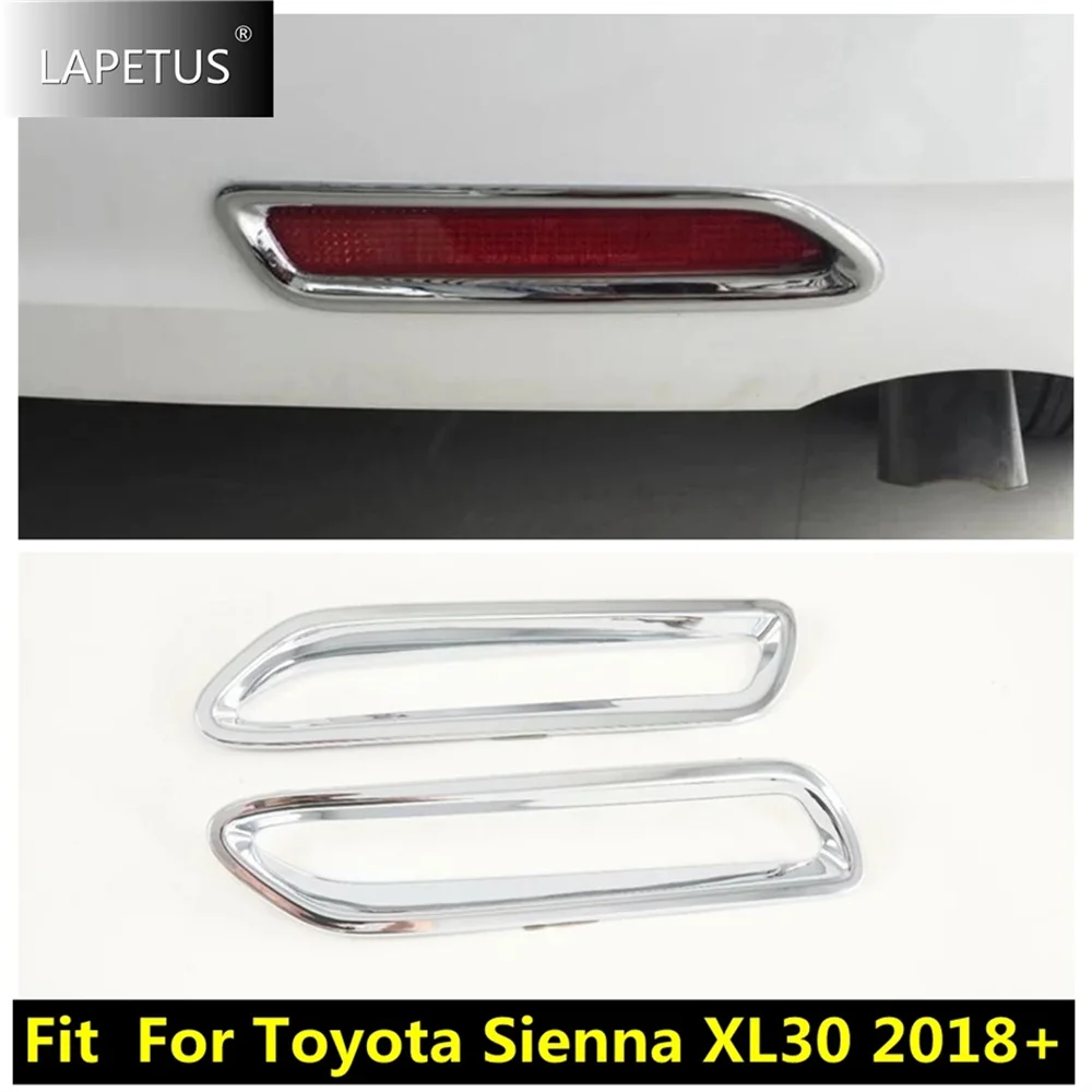 

Rear Bumper Fog Lights Lamps Frame Decoration Cover Trim Fit For Toyota Sienna XL30 2011 - 2020 ABS Chrome Exterior Accessories