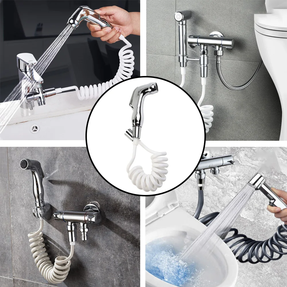 

Shower Heads Bidet Spray Bathroom Bathroom Spray Kit Douche Hand Held Hygienic PU/ABS Shower Head Bidet High Quality