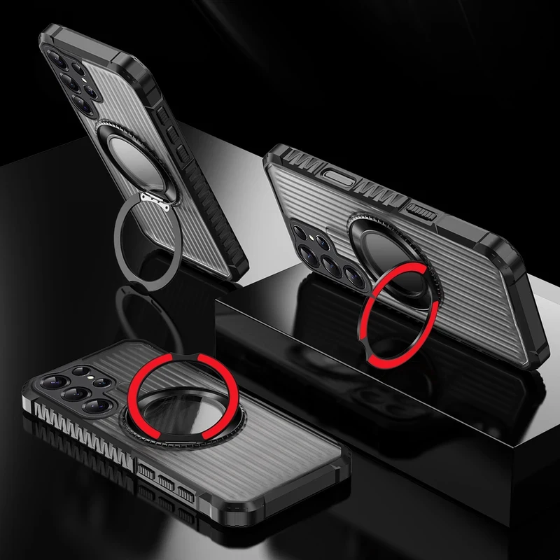 Magnetic 360 Ring Stand Shockproof Phone Case