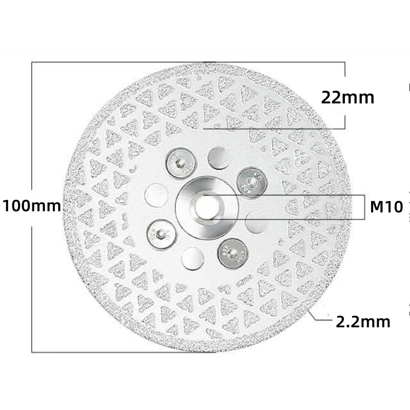 1/2/3Pcs 100mm Diamond Electroplated Grinding Wheel Grinding Disc Cutting Wheel For Metal Stone Polish Cutting Tool Accessory