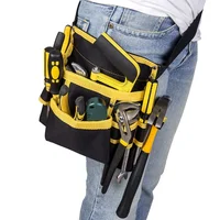 600D Oxford Pocket Tool Pouch Adjustable Tool Waist Bag Belt with Pockets Holder Storage Bag for Woodworkers Electricians 1
