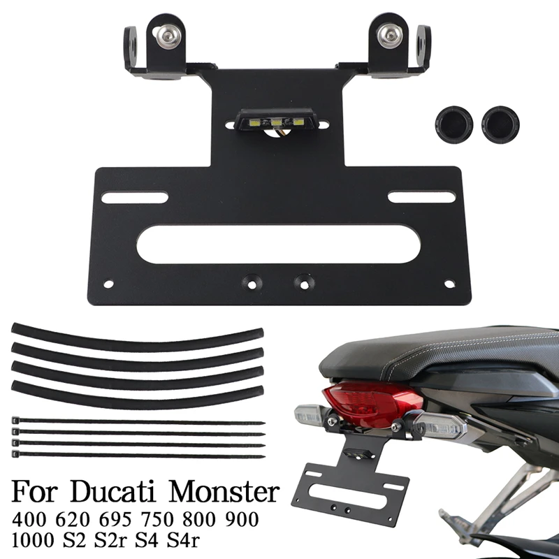 License Plate Holder Bracket Rear Tail For Ducati Monster 400 620 695 750 800 900 1000