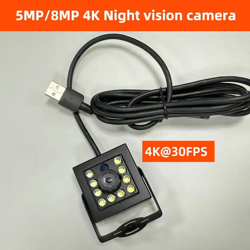 USB Night Vision Camera Infrared 850nm 2MP 1080P 5MP 4K 8MP IR wecbam 30FPS USB Plug and Play for PC windows liunx Android 6