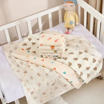 Cotton Muslin Baby Swaddle Blanket 1