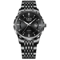 Elegant Women's Luxury Waterproof Bracelet Watch - Fashion Quartz Timepiece (All black)