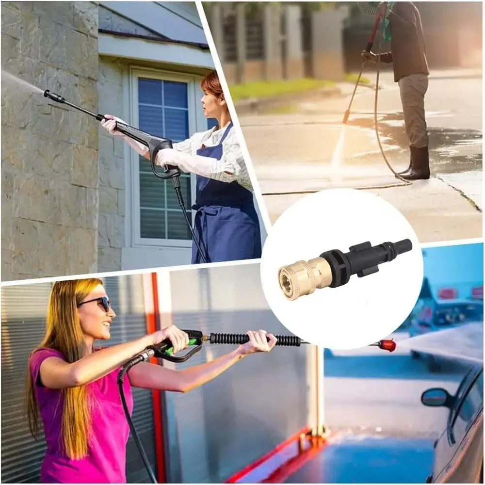High Pressure Wash Gun Adaptor For Bosch AQT AR Blue B&Decker To Quick Connect 1/4" Washer Parts With Spray Nozzzle 6
