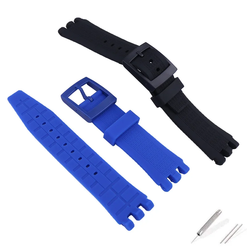 Men's 22mm Silicone Sport Watch Band - Durable Rubber Wristband