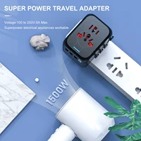Universal Travel Adapter 3 USB 1 Type-C Port Fast Charging International Plug Adapter For EU UK US Australia Power Charger - Image 4
