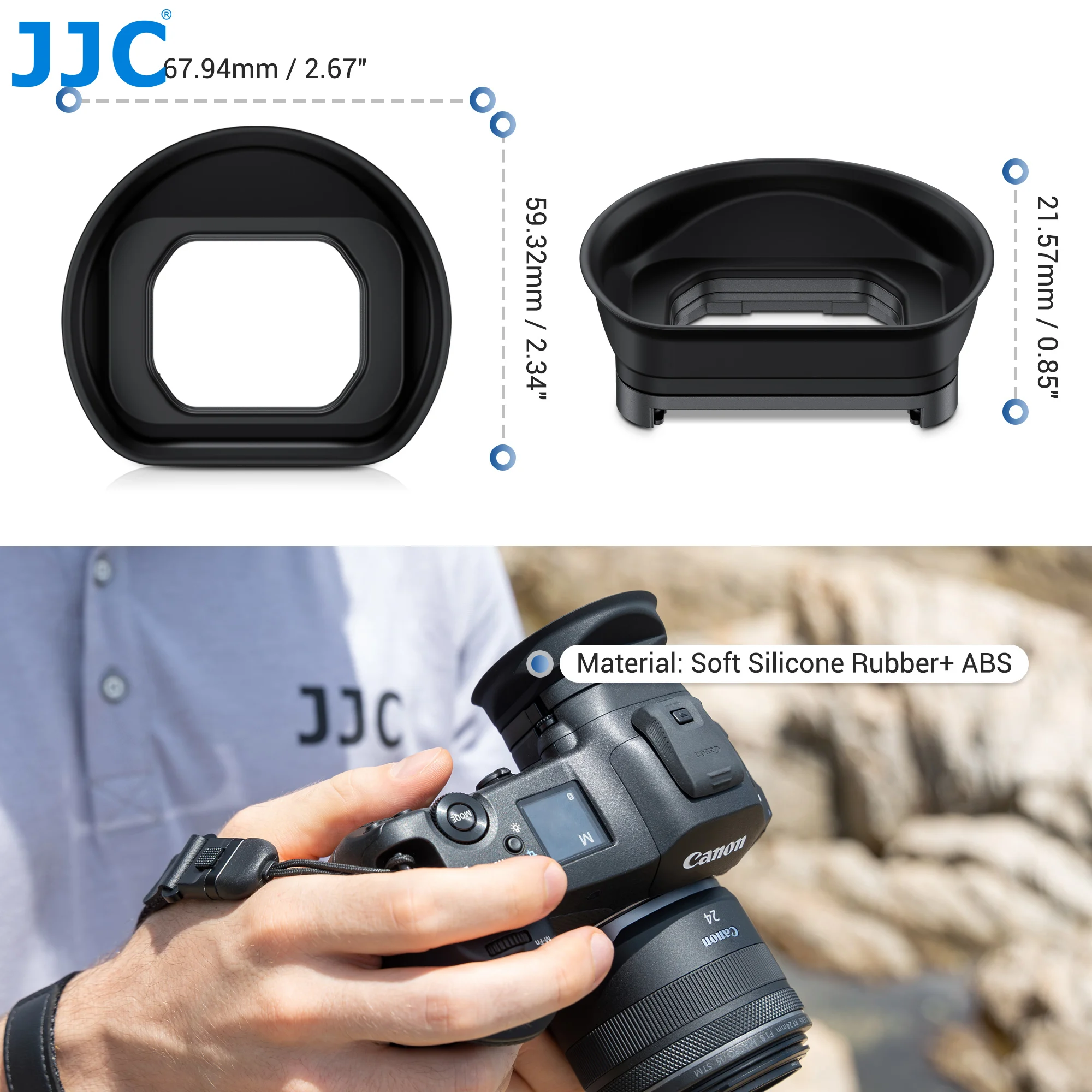 Canon EOS R1용 JJC 소프트 실리콘 아이컵 아이피스는 뷰파인더 보호용 ER-I 아이컵 확장 뷰파인더 커버를 대체합니다.