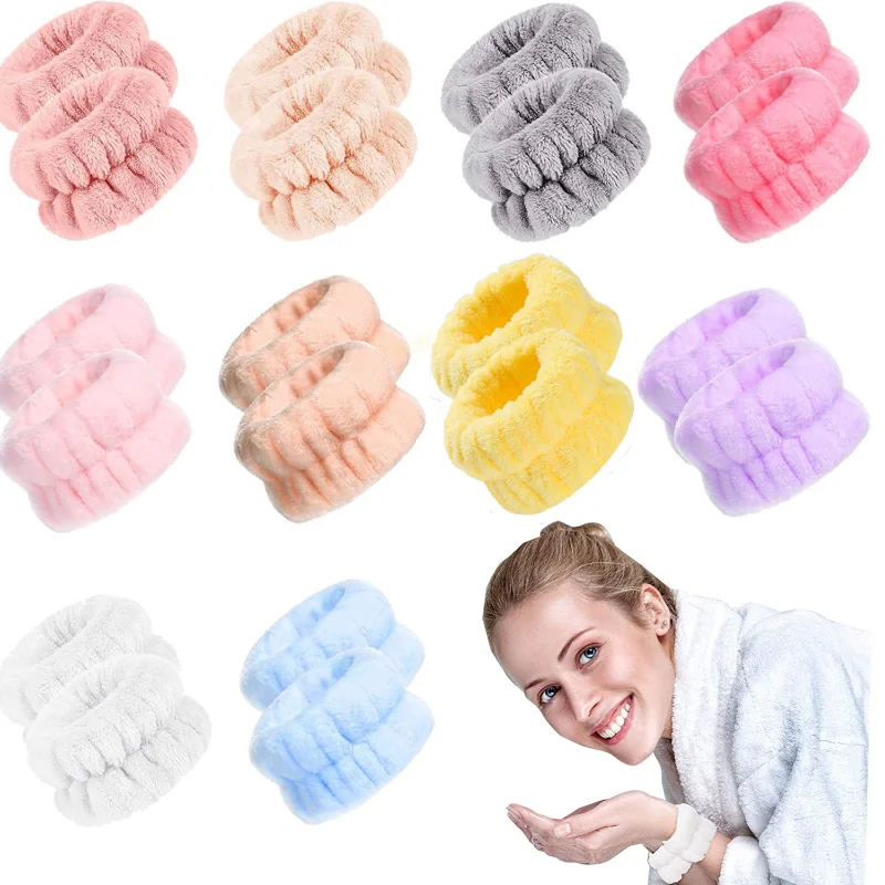 European and American Falai Velvet Hairband Wristband Set Women'S Non-Slip Face Wash Headband Self-Adhesive Hair Ring Hairband fashion velvet jewelry storage tray multifunctional non slip storage box ring bracelet gift box jewelry display cabinet