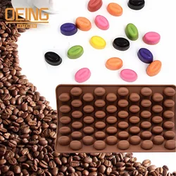 New Arrival High Quality Silicone 55 Cavity Mini Coffee Beans Chocolate Sugar Candy Mold Mould Cake Decor