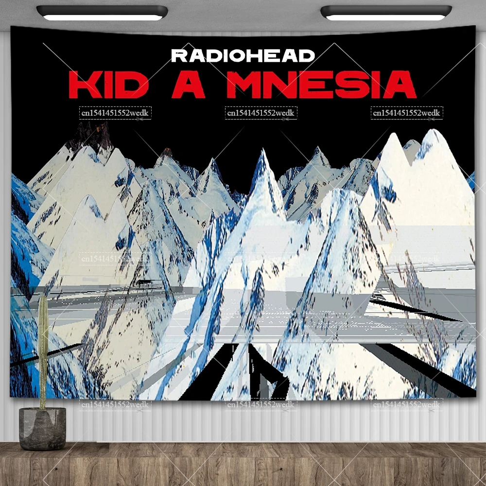 Radioheads Music Art Wall Hanging Tapestry Wallpaper Scandinavian Rock Band Tapestry Headboard Aesthetic Room Decoration Posters tapestry decor