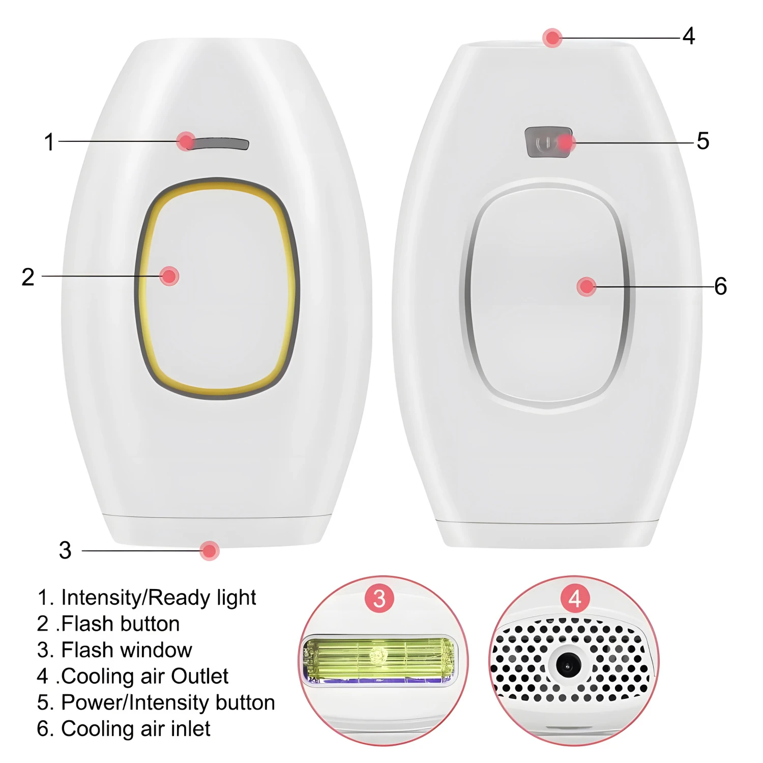 Épilateur laser ipl permanent pour le soin du visage et du corps_voghion.com