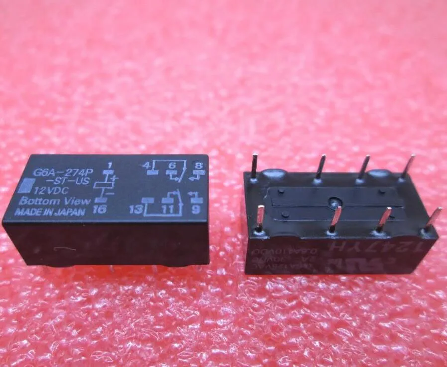

Новое реле G6A-274P-ST-US 12VDC G6A-274P-ST-US-12VDC G6A-274P-ST G6A274PSTUS 12VDC 12В DIP8 10 шт./лот