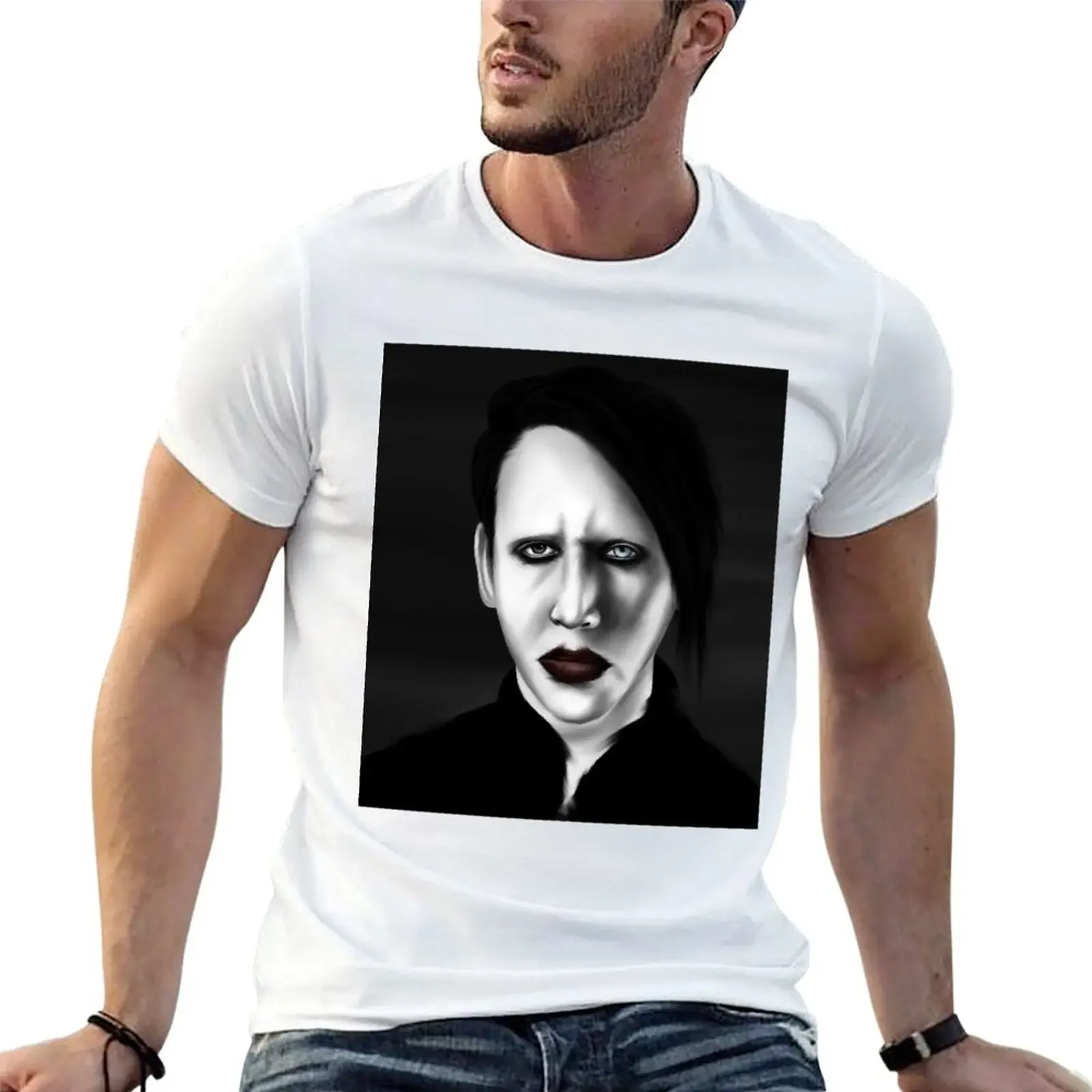 

Marilyn Manson Graphic Design T-shirt shirts graphic tees kawaii clothes cute clothes mens graphic t-shirts