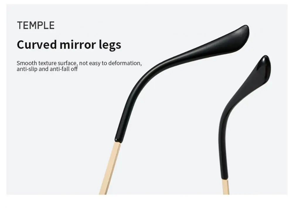 Óculos de sol morcego feminino sem aro tendência eyewear_voghion.com