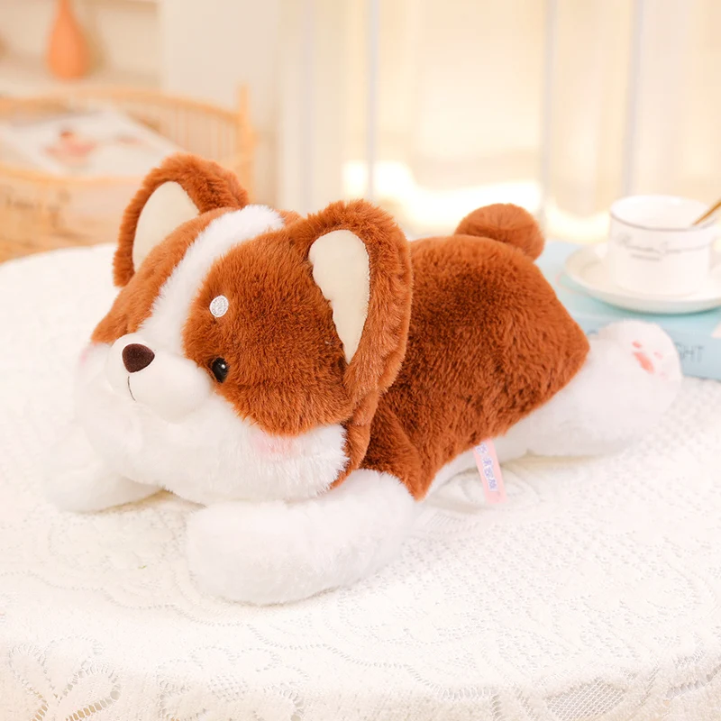 

Cute Realistic Stuffed Corgi Plushies Toy Small Puppy Dog Plush Pillow Hugging Animals Gift for Kids Girls Birthday Party Decor