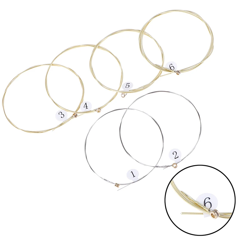 6 pcs/Set Practice Nickel Plated Steel Guitar String acoustic guitar strings Acoustic Guitar With Original Retail Bag
