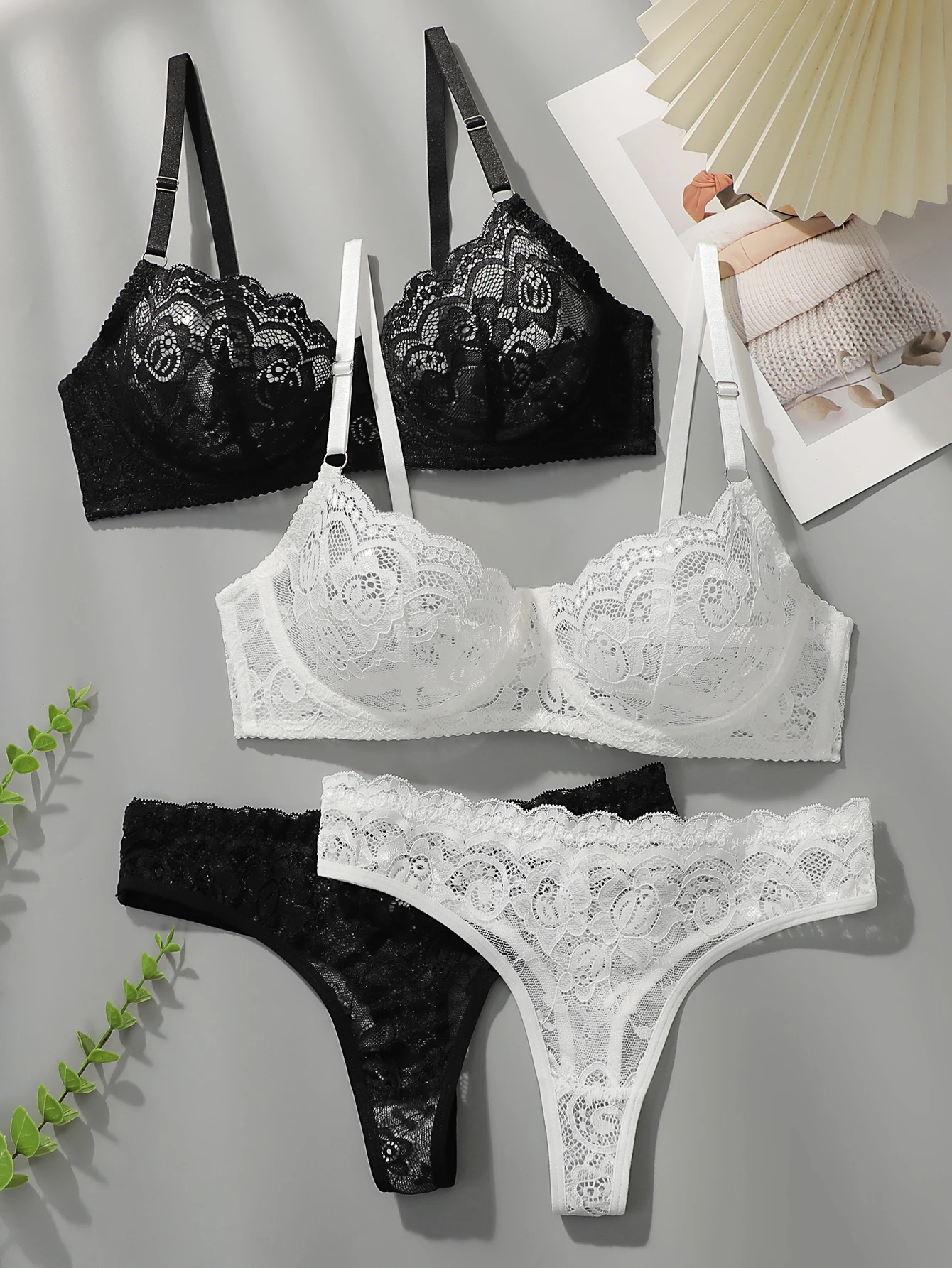 Ensemble Lingerie Dentelle Push-Up vue principale