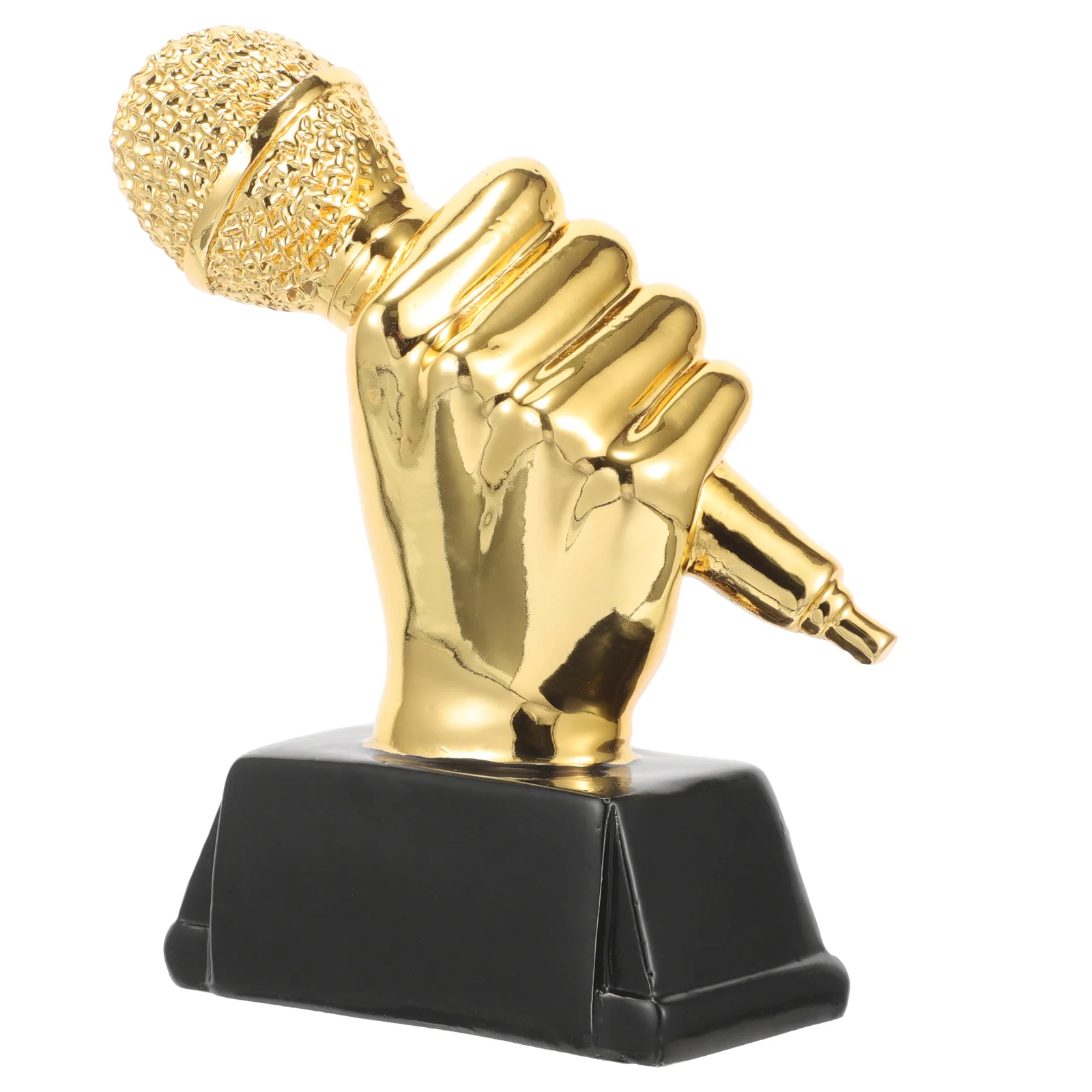 Trophy Microphone Award Singing Party Music Favors Awards Decor Trophies Gold Home Speech Accessory Children Karaoke Small Dance plastic trophy toys